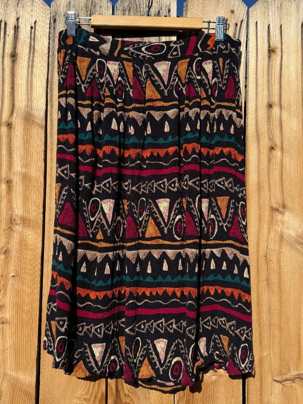 PRICE FIRM 90s Worthington Abstract Printed Multicolored Elastic Waist Skirt